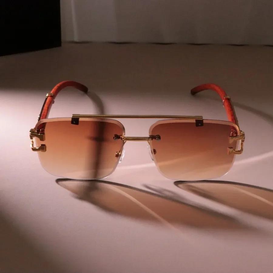 Frameless Unisex Square Sunglasses Women Men Brand Designer Colorful Sun Glasses Female Male Colors Mirror