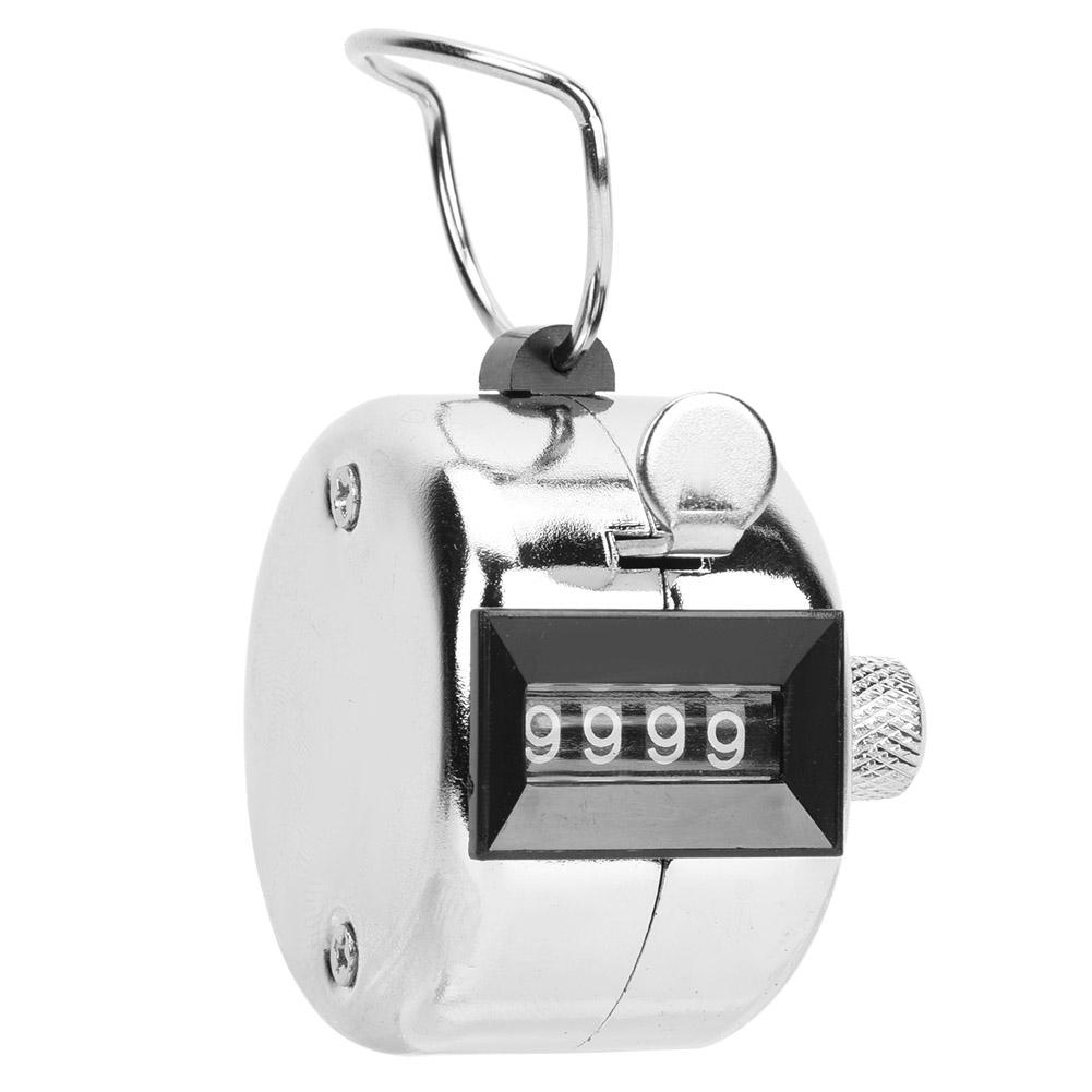 Счетчик BERM Hand Tally Counter 4Digits Silver Alium сплав Ручной счетный инструмент с крючком