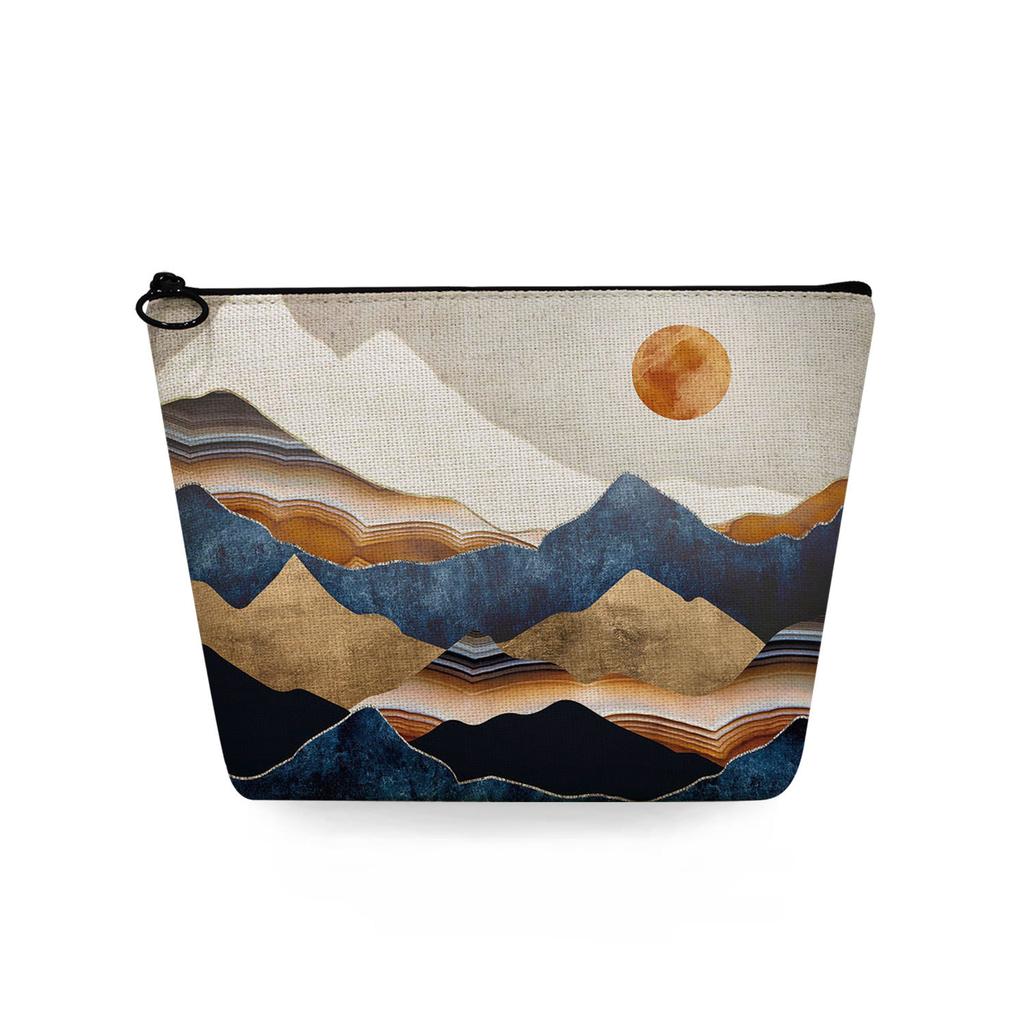 Women Landscape painting Print Cosmetic Bag Toiletries Organize Travel Storage Case 6753 KTB