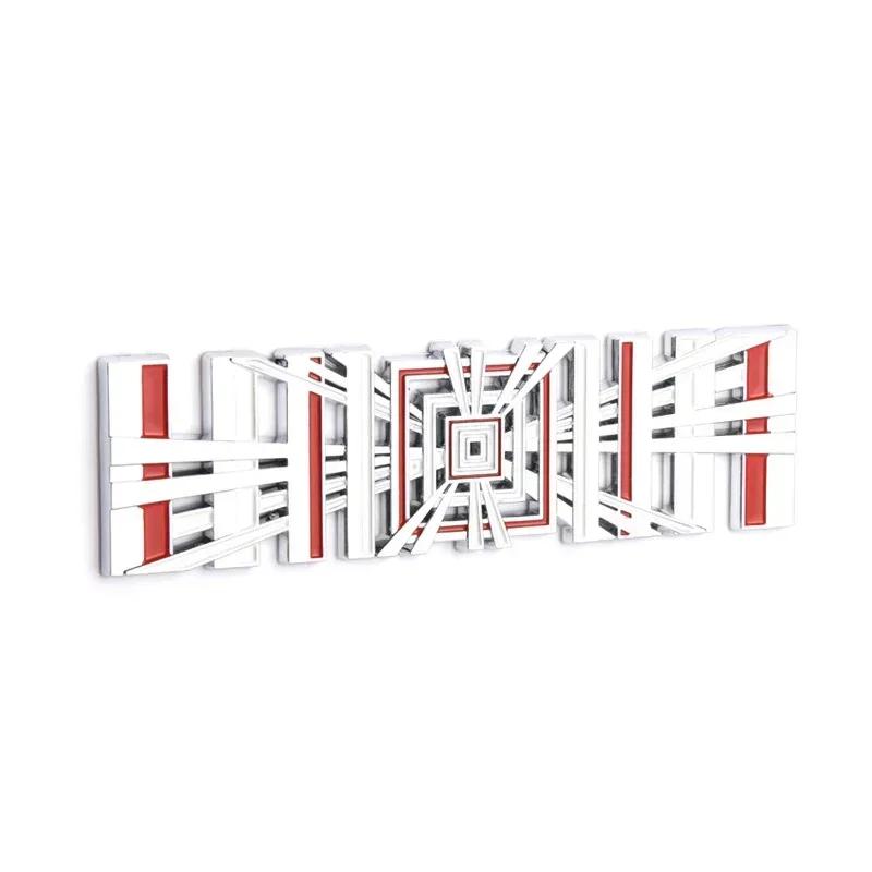 3D Metal Plaid Logo Performance Rear Trunk Badge Emblem Sticker Decals For Tesla Model 3 Y X S Car Styling Accessories