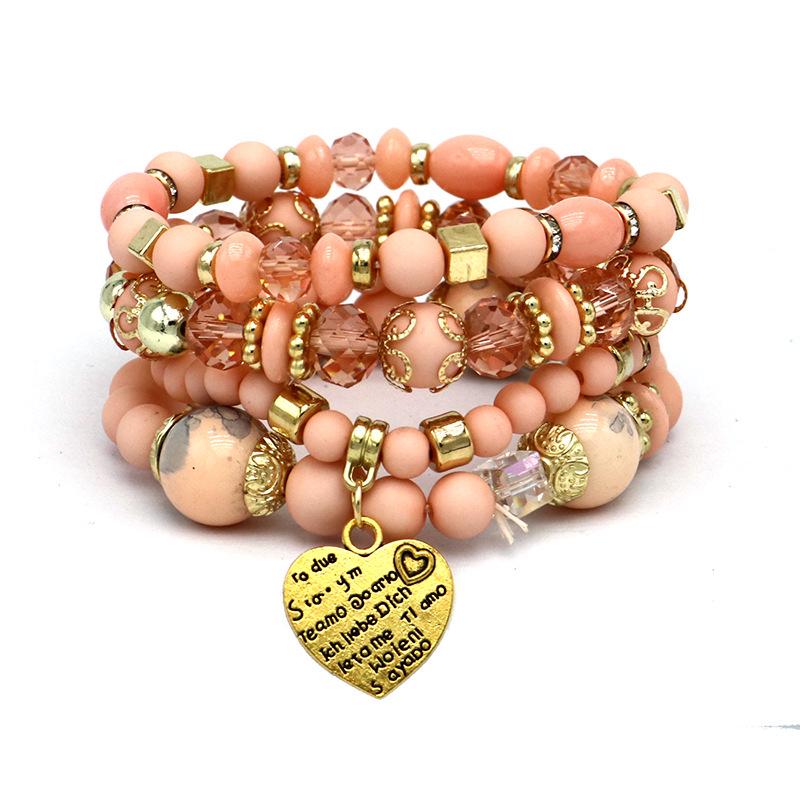 Bohemian Multilayer Turquoise Beaded Bracelet - European & American Travel Jewelry