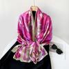 180 * 90cm Summer Women'S New Medium To Long Scarf Shawl Breathable Sunscreen Fashionable Versatile Premium Silk Scarf