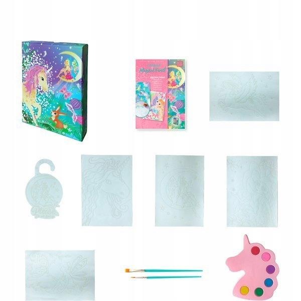 Watercolor unicorn candy box for ages 6 and up.