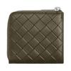 Bottega Veneta Intrecciato Embossed Pattern Design Zipper Wallet Men Wallet Pine 817741V0AQ13227
