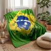Brazil national football team Theme blanket Soft Flannel Blanket Plush Throw Blanket Cozy Sofa Bed Blanket for Home Decor