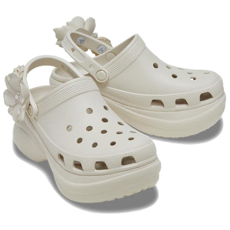 Crocs Ретро Цветочный Букет Простые Удобные Клоги Женские клоги Бежевые 214482-2MC