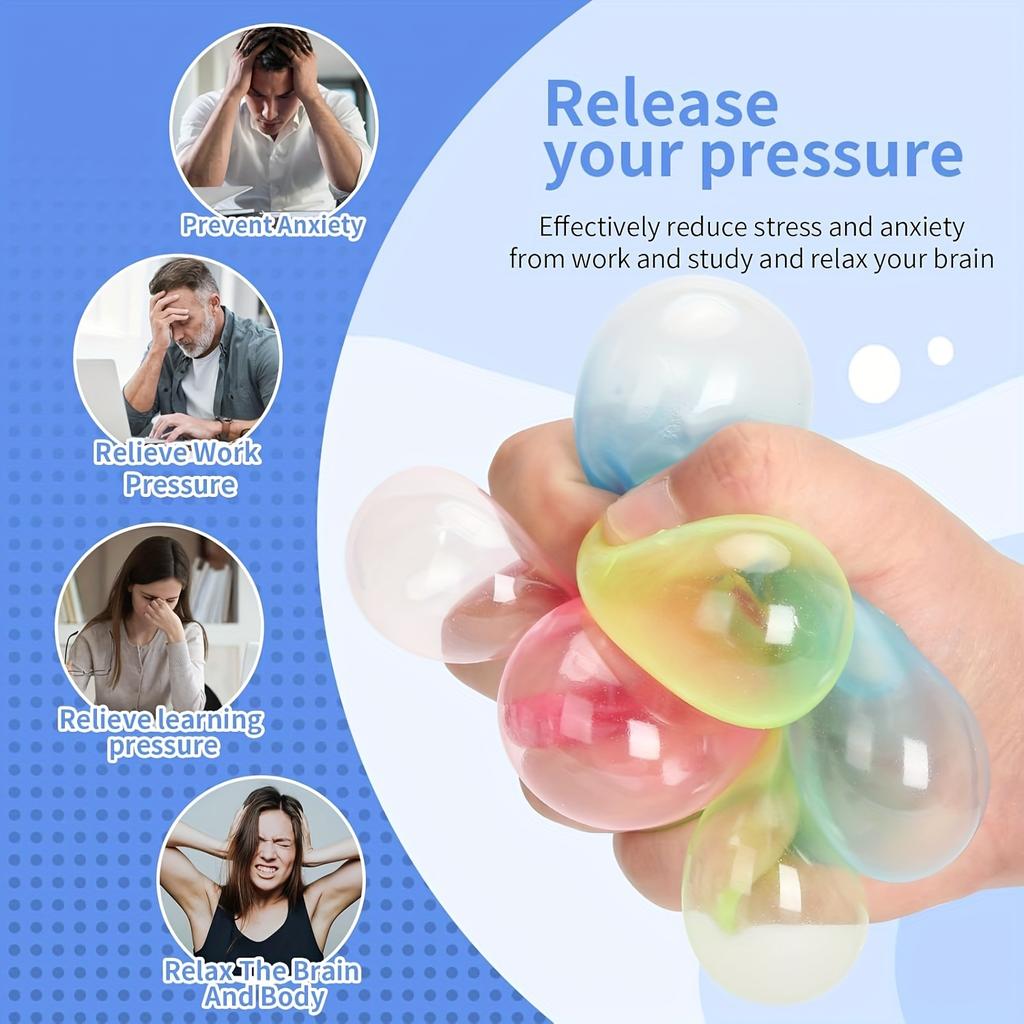 12 шт. липкие шарики, шарики-фиджет, светящиеся в темноте шарики для потолка, сенсорные шарики, забавные шарики для взрослых, подарочные пакеты для вечеринок, сундук с сокровищами для подарка