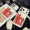 Подходит для чехла для мобильного телефона iPhone17promax, противоударного чехла Corning, Apple 16 мужского и женского 15 красные буквы Nice