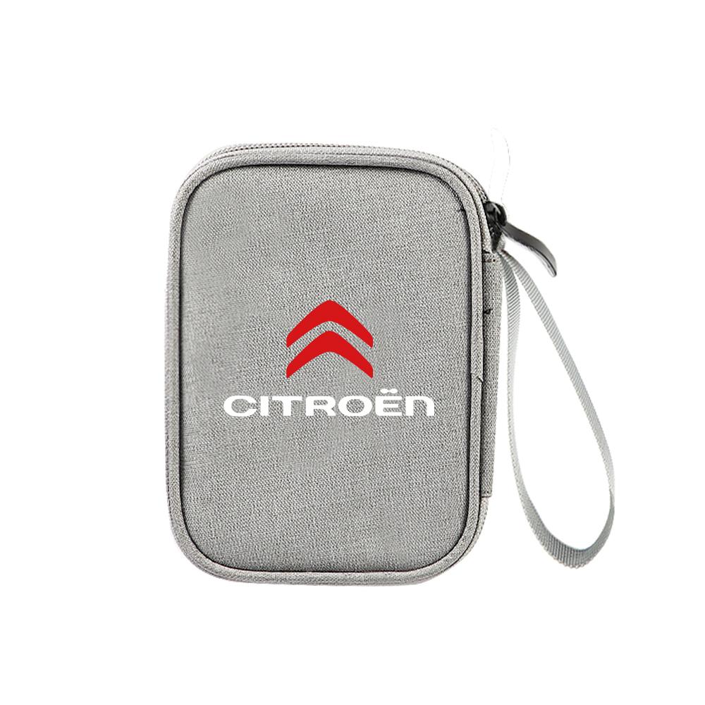 Multi-Function Car Travel Cable Bag Digital Product Storage Bag For Citroen C4 Picasso Xsara C5 Aircross Cactus C1 C2 C3 C6 C8