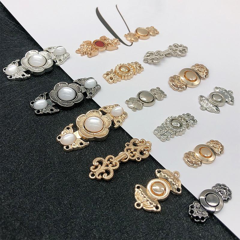 1Pair Sewing Materials Handmade Buckle Apparel Decoration DIY Craft For Cheongsam Exquisite Rhinestone Clothing Accessories
