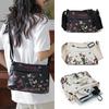 Women's Commuter Shoulder Bag, Large Capacity Nylon Women's Multi-Layer Crossbody Bag with Butterfly Element Decoration