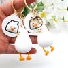 PVC Lying Duck Doll Keyring Lying Down Duck Cartoon Lying Down Duck Keychain Female Girl Lady