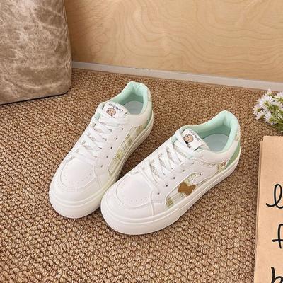 Милые туфли на толстой подошве для студентов с круглой головкой, новинка осени, милые маленькие белые туфли, студенческие универсальные кроссовки