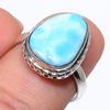 Кольцо в подарок из стерлингового серебра 925 пробы с драгоценным камнем из натурального ларимара Natural Republic S.7 b8S03