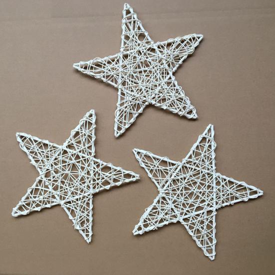 Ротанговая лоза DIY Звездный венок Гирлянда Вечеринка Рождественская елка Окно Декор Орнамент