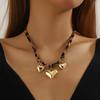Leopard Print Necklace Fashion Niche Design Sense of Ocean Wind Series Leopard Print Silk Scarf Collarbone Chain