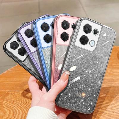 Для OPPO Reno 8 Pro 5G Чехол OPPO RENO 8Pro 5G Чехол для телефона Блестящий блестящий силиконовый объектив камеры Мягкая задняя крышка