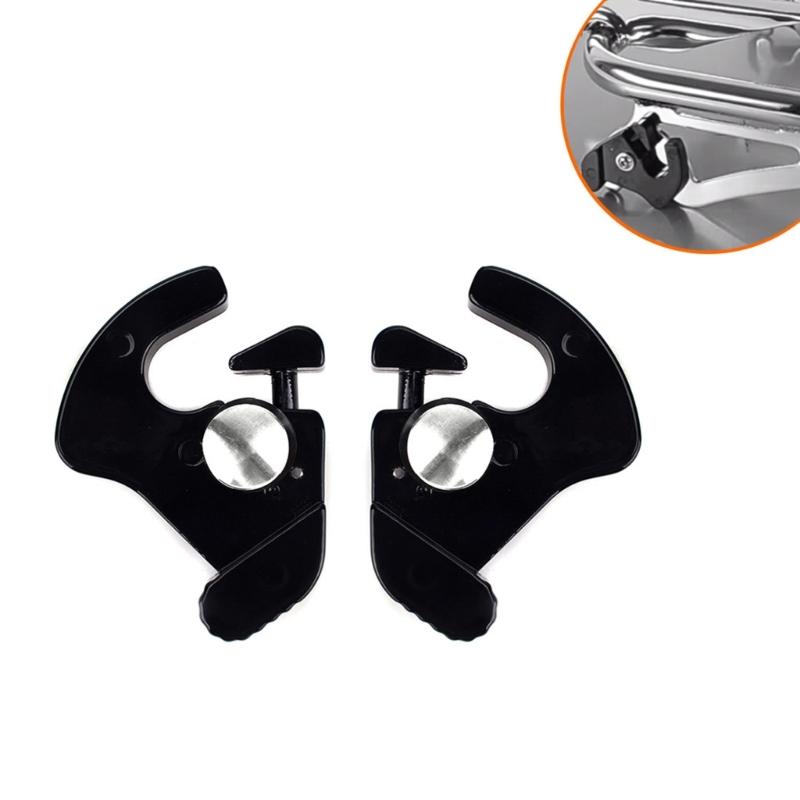 1 Pair Motorcycle Backrest Detachable Locking Latch Kit for 883 CNC-Aluminum Rotary Sissy Bar Luggage Rack Latches-Clips