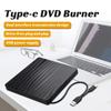 USB 3.0Type C Внешний DVD-привод CD DVD-RW-плеер Rewriter Burner Desktop черный