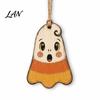 Rustic Halloween Gift Tags Wooden Hanging Decor, Ghost Black Cat Pumpkin Owl Ornament, Vintage Decorations Wall Decor for Porch Window, Trick or Treat