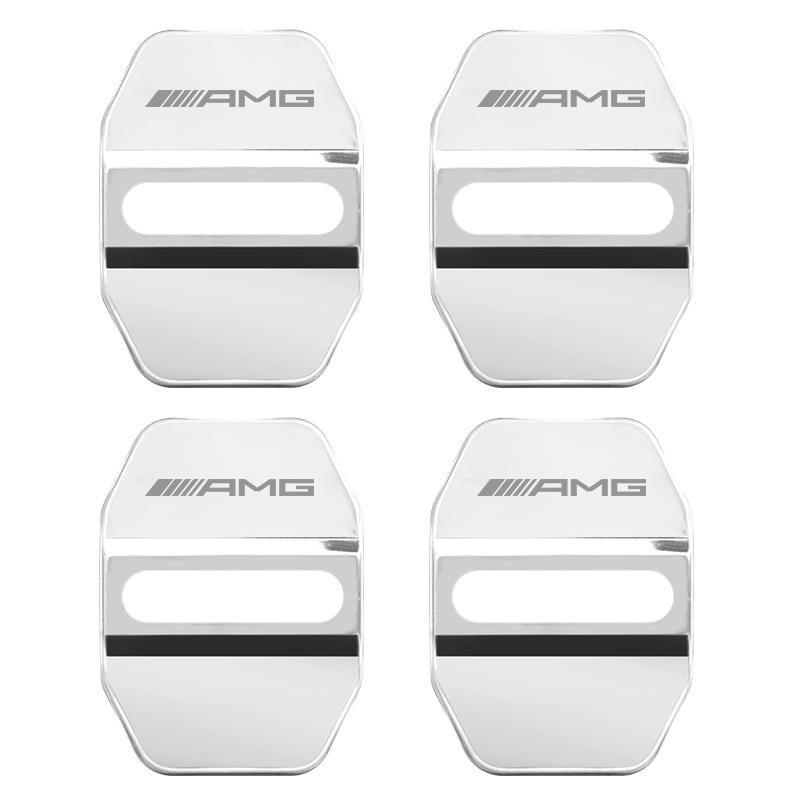 AXX2   4pcs For Mercedes Benz MB AMG E300 W203 W204 W108 W126 W168 W169 W176 W177 W205 W212 W213 Car Buckle Door Lock Cover styling