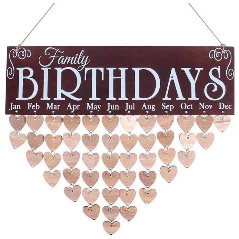 Heart-Shaped Wooden Hanging Sign - Home Decoration Pendant & Creative Message Board