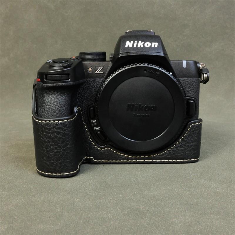 Чехол для камеры из ПУ кожи Nikon Z50 II Беззеркальный С ручкой Основание Оболочка Черный Коричневый Оливково-зеленый