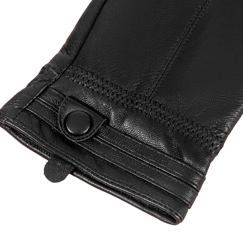 Luxury Plaid Scarf & Black Gloves Set