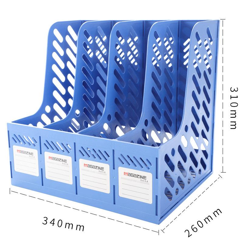 Multi-Functional File Rack Desktop File Storage Box File Basket 4-Layer Bookshelf Magazine Document Rack School Office Supplies