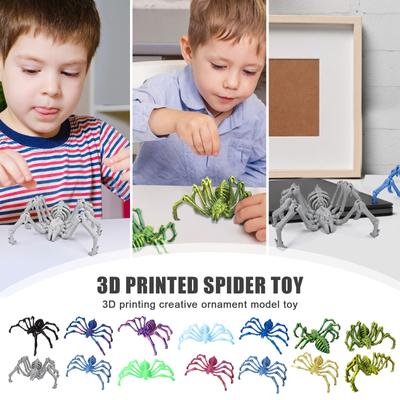 Гигантский 3D-печатный паук, 3D-печатный шарнирный паук, выдвижной, кристальный паук, игрушки для взрослых, таинственный паук для аутизма/СДВГ