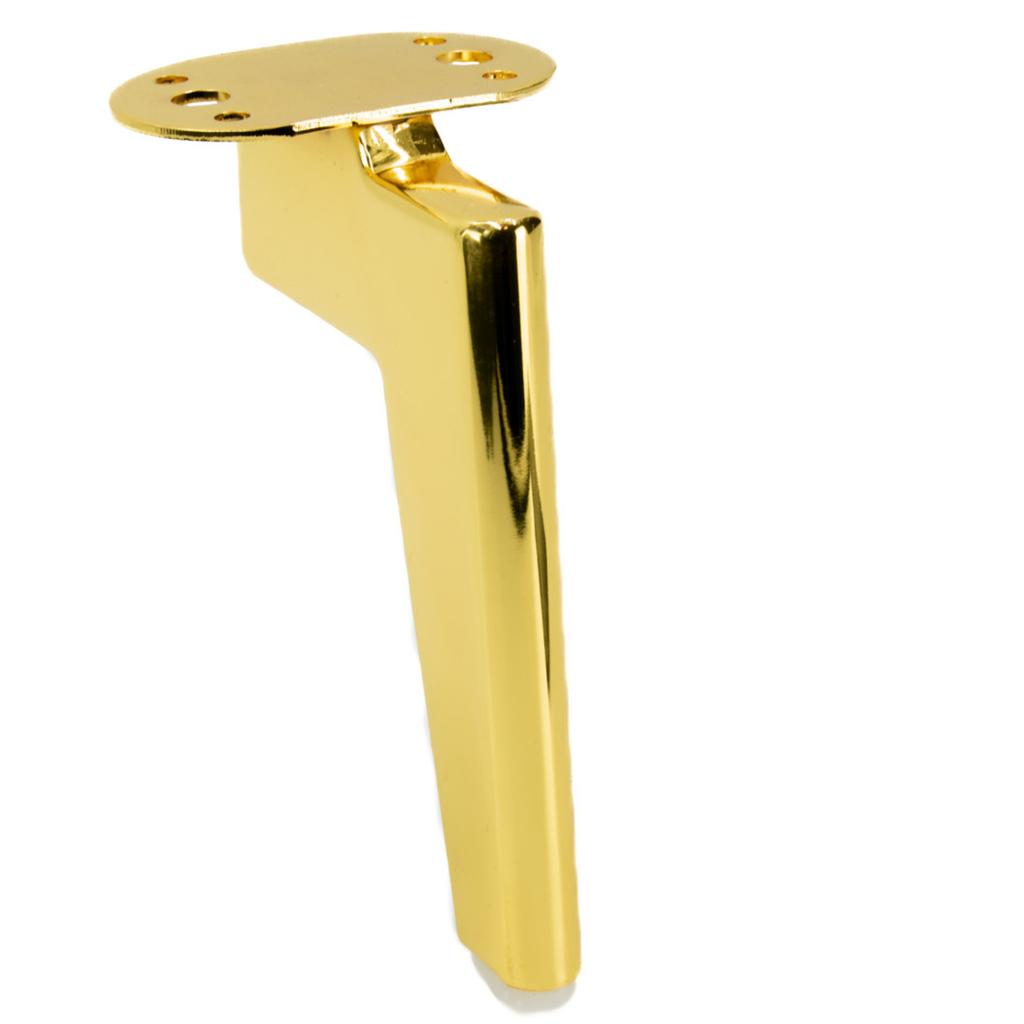 Loft furniture leg, gold chrome, height 15 cm