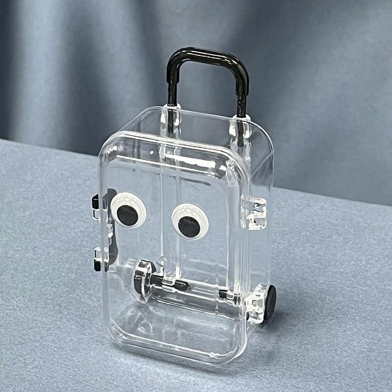 Mini Trolley Box-Shaped Jewelry Storage Boxes Desktop Necklace Earring Rings Organizer Decoration