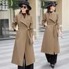 Long Windbreaker Coat for Women, Spring and Autumn New Style, This Year's Popular Temperament and Elegant Coat