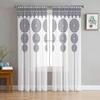 Bohemian Retro Ethnic Tulle Curtains for Living Room Bedroom Modern Kitchen Sheer Curtains for Voile Curtain