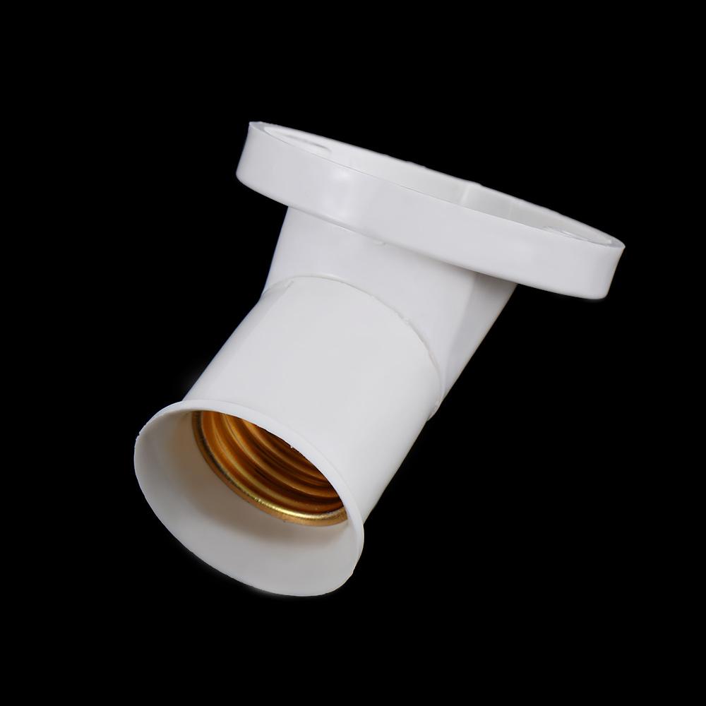 6A E27 Converter Base Socket 45 Degree Angle Plastic Bulb Holders Lamp Bases Light Base Adapter
