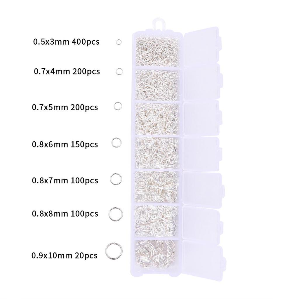 1Set/box 3-10mm Metal Jump Rings Iron Circle Charms for DIY Accessories Jewelry Making