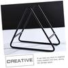 SHOWERORO Iron Coaster Holder, Coaster Holder without Coasters, Coffee Mat Stand, Tabletop Coaster Rack, Coaster Caddy, Triangular Plate Stand, Coaste