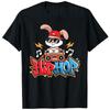 Hip Hop Bunny Rabbit With Boombox Graffiti Graphic Tee Cotton Short Sleeve TShirt For Unisex