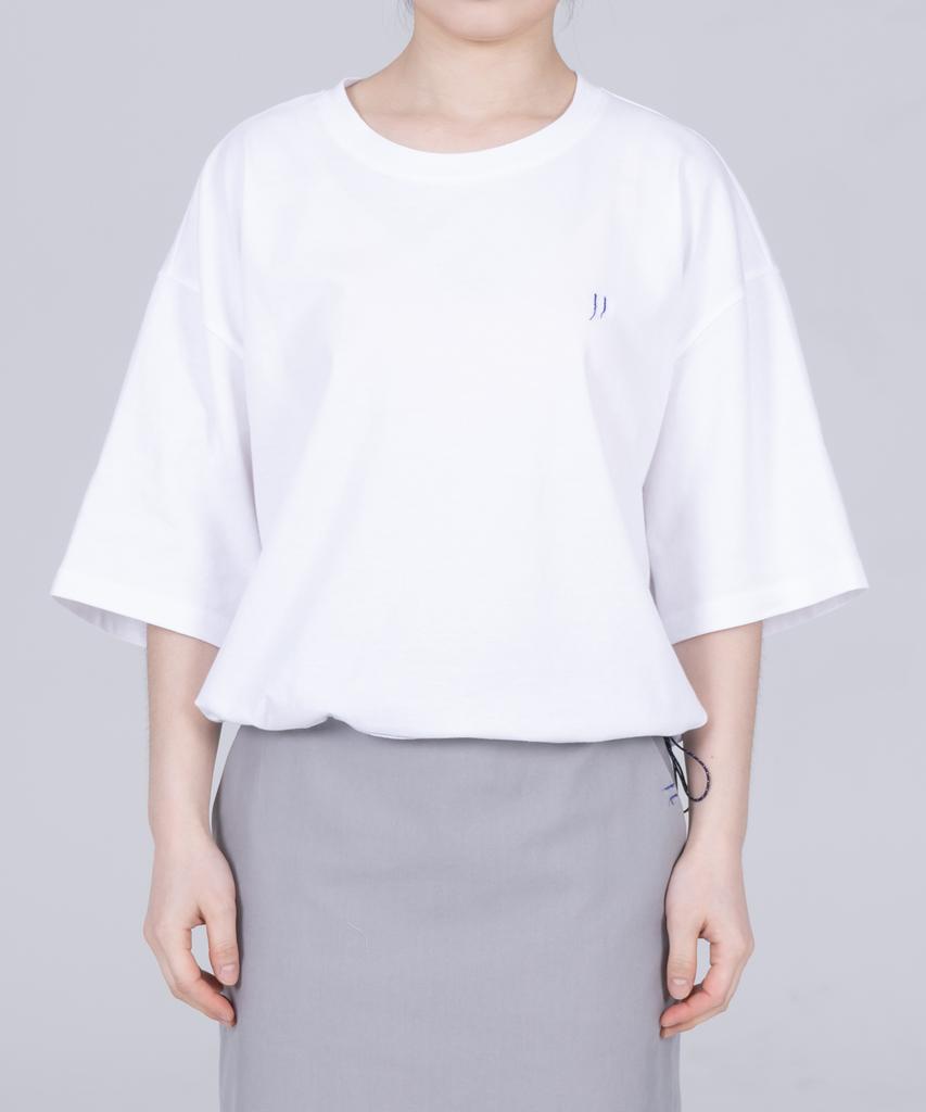 ODD DOT String Crop T-Shirt W_Black