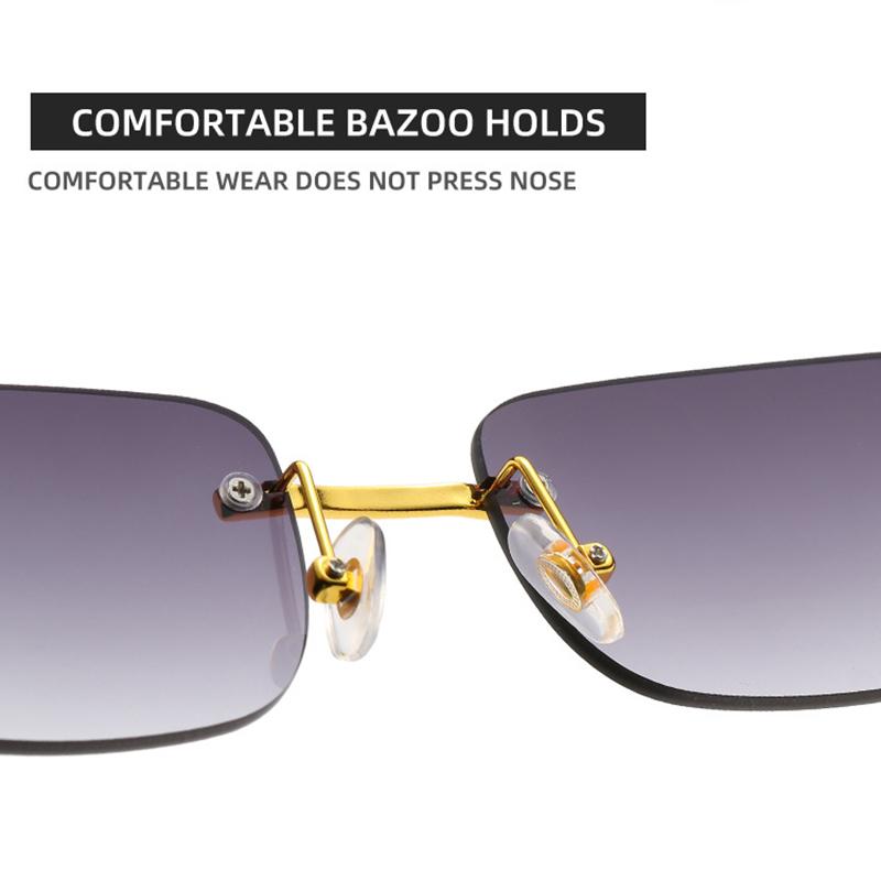 Модные винтажные квадратные солнцезащитные очки без оправы для женщин и мужчин, роскошный брендовый дизайнер, популярные для путешествий, вождения, металлические солнцезащитные очки с леопардовой головой