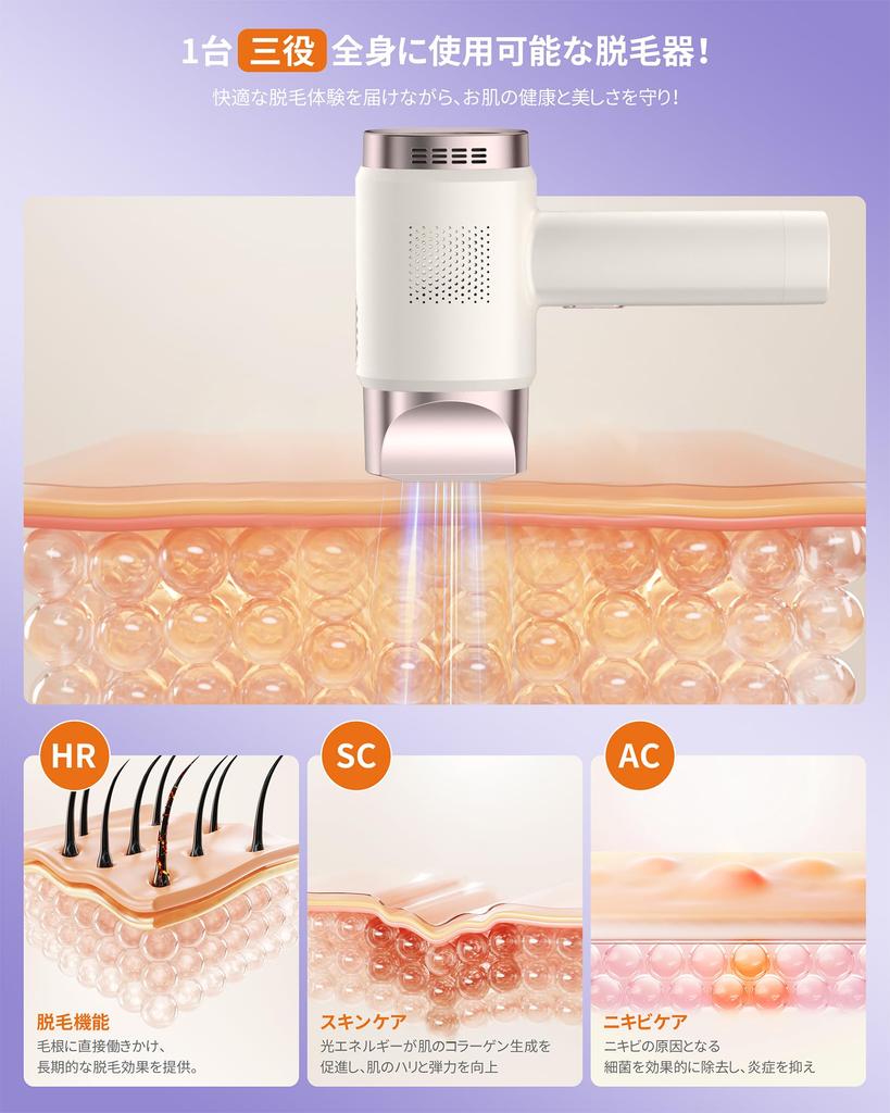 YUNDOO Sapphire Hair Removal Device for Women Compatible with VIO Most Advanced Salon Grade IPL Sapphire Hair Removal 9 High 3 In 1 Light Hair Removal