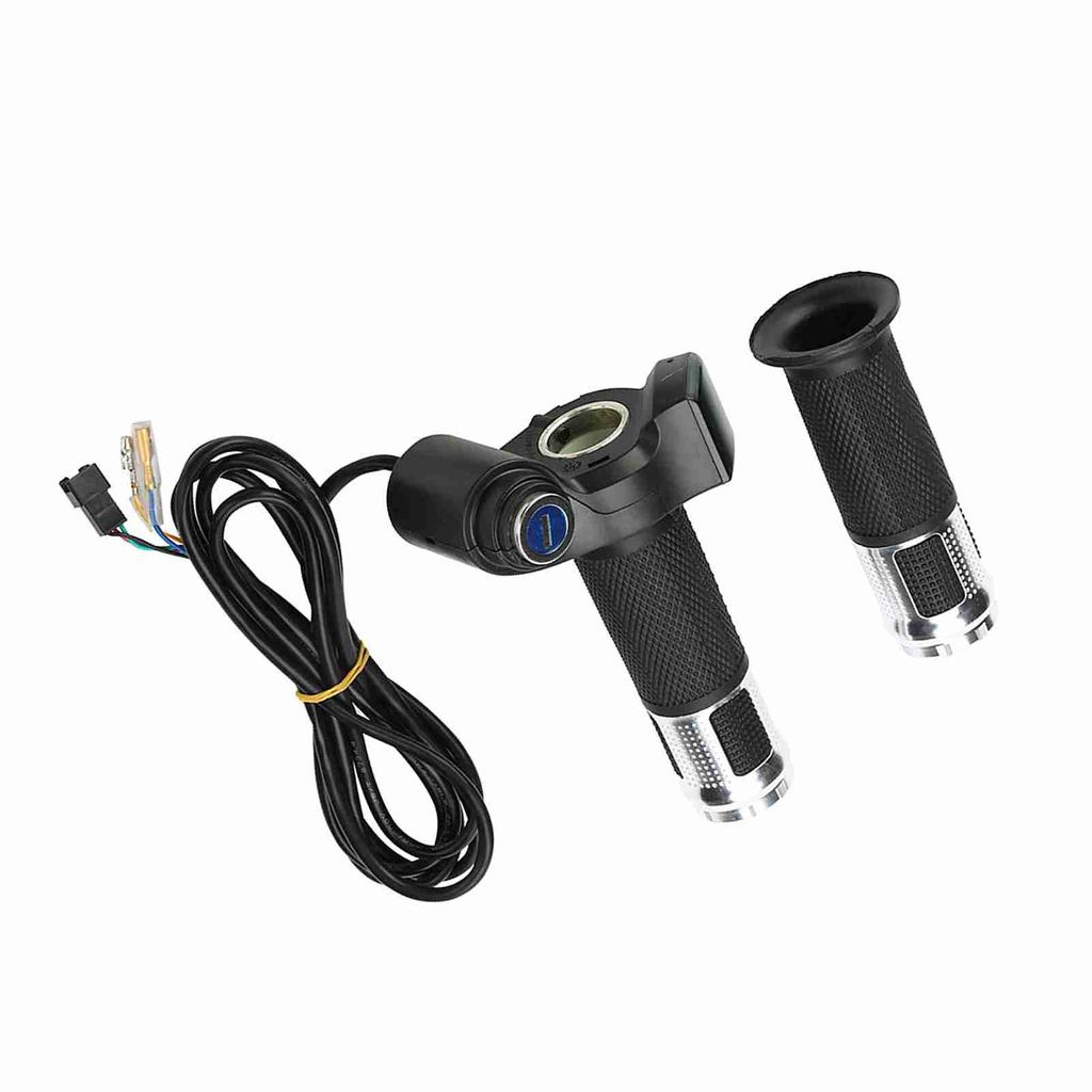 5-проводной светодиодный дисплей напряжения поворотный дроссель универсальный для 12-99 В электроскутера(Серебряный)