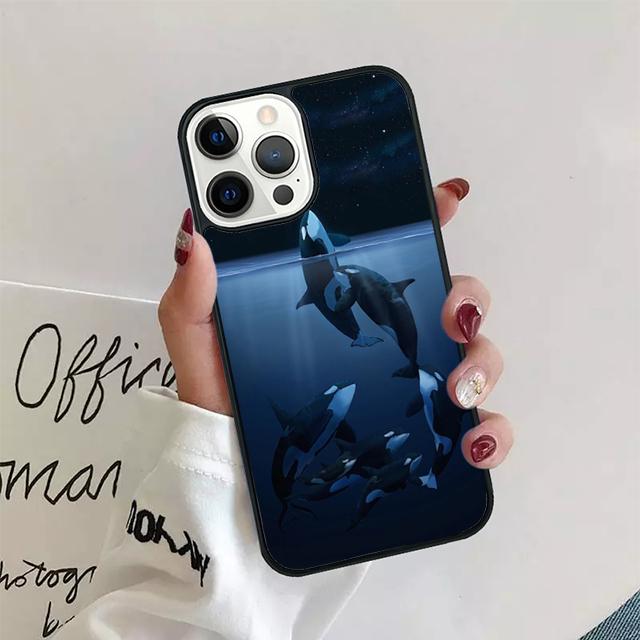 Чехол для телефона «Касатки» с океанскими животными для iPhone 11 12 13 14 Pro Max, мини-чехол для iPhone X XS Max XR 5 6 7 8 Plus Coque