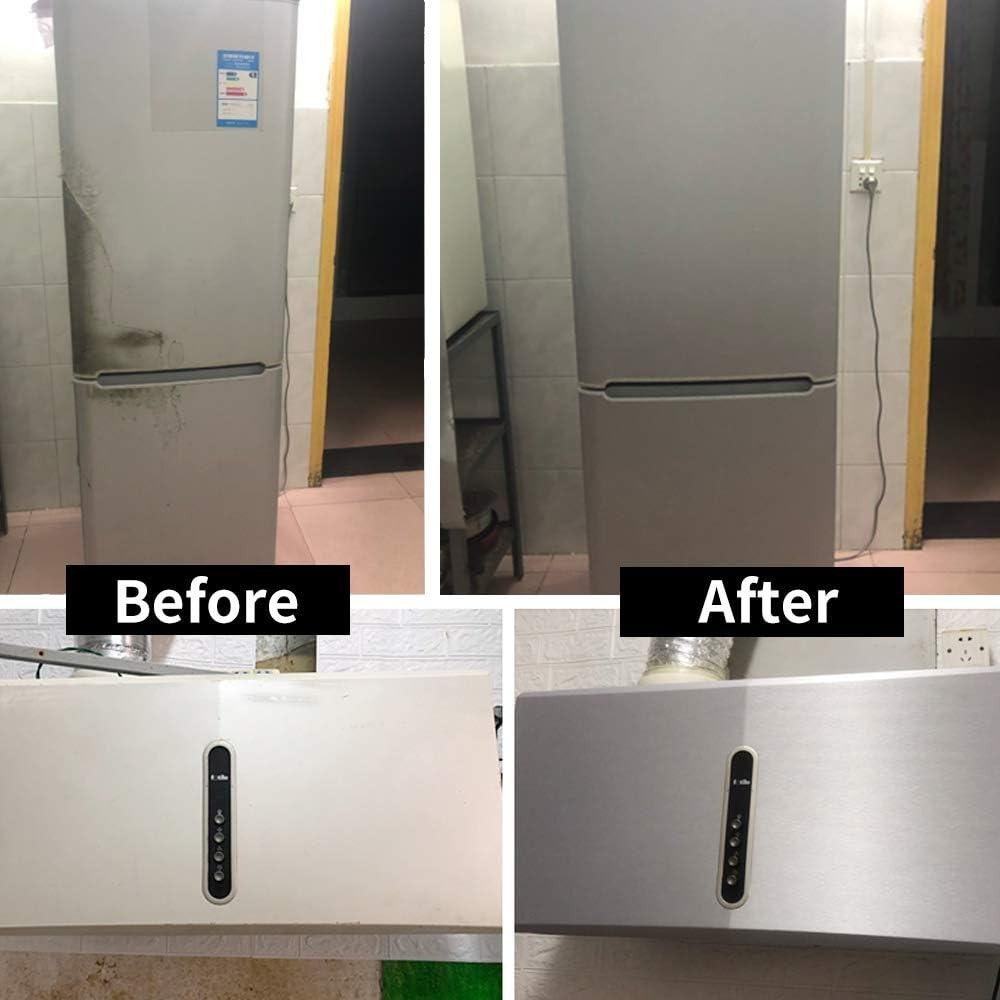 Самоклеящаяся нержавеющая сталь Контактная бумага Металлическая серебристая Клейкая Кухонный шкаф Посудомоечная машина Холодильник Защитная пленка от ржавчины