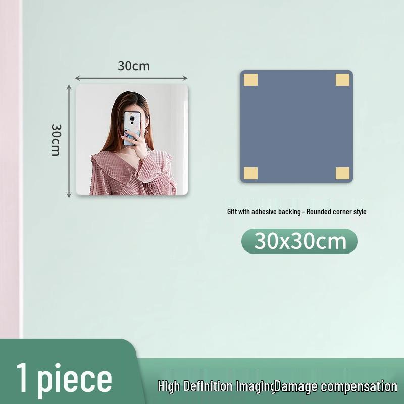 Акриловая наклейка-зеркало на всю стену с самоклеящейся основой для ванной комнаты или дверцы шкафа