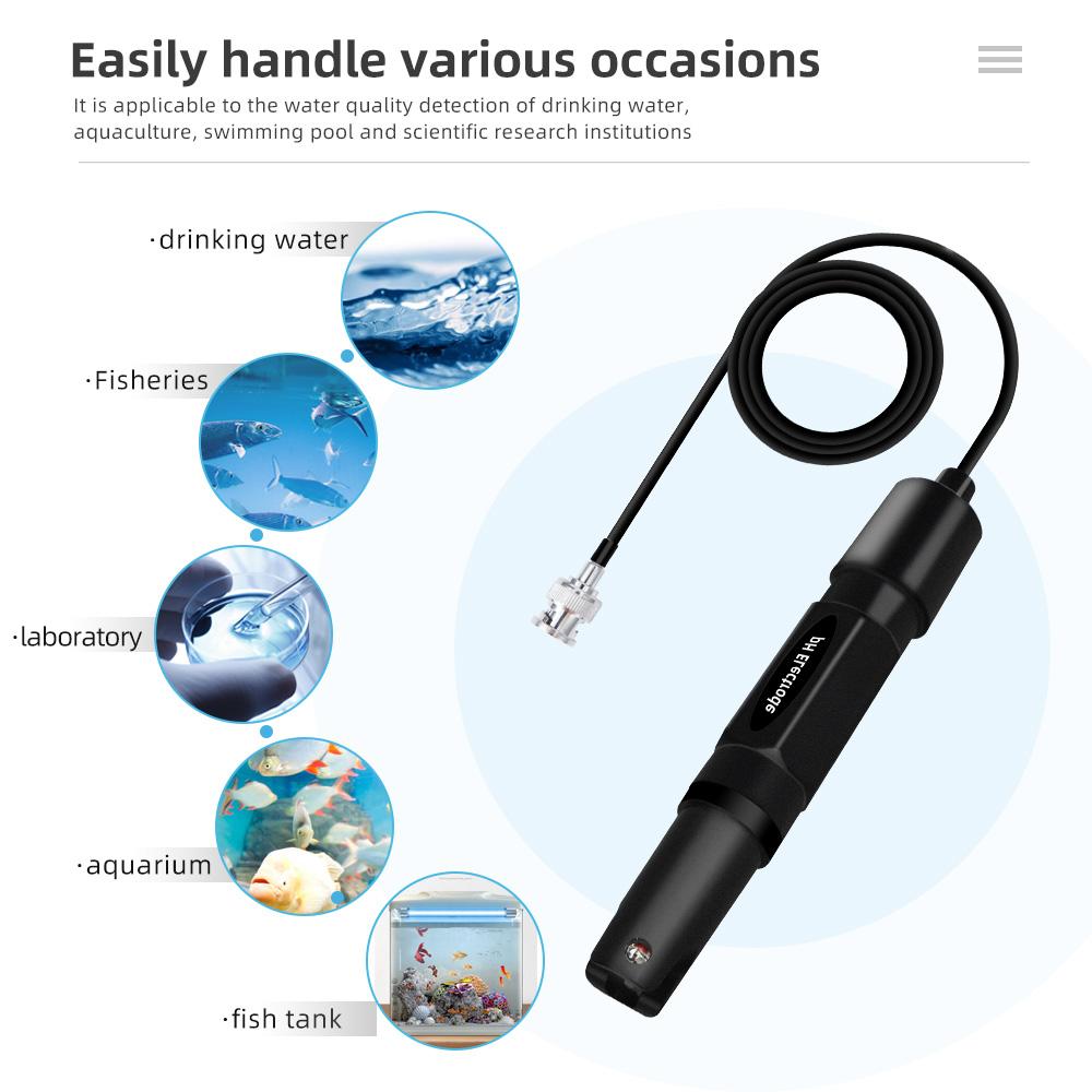 Сменный электродный зонд 0-14pH Электрод Разъем BNC Датчик PH 2000мВ ОВП Сменный зонд для лаборатории аквариума бассейна