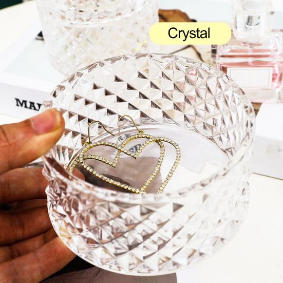 Банка для хранения с крышкой в европейском стиле, рельефный процесс, многофункциональная декоративная настольная банка для хранения, прозрачная стеклянная банка для ювелирных изделий, конфет, бытовые принадлежности