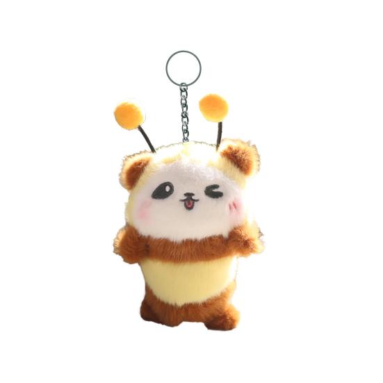 Мультяшная кукла в форме пчелы для девочек и мальчиков, плюшевая кукла, брелок, рюкзак, автомобильный кулон, мягкая игрушка, брелок, сумка, аксессуары