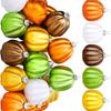 Pack Of 20 Matte Finish Halloween Pumpkin Baubles Decorations Plastic Hanging Ornament For Holiday Parties