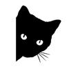 [JASDESIGN] Cat Sticker Cat Sticker Cat Black Cat Car Motorcycle Decal Gaze Peek Black JM-134B (Black, 1)